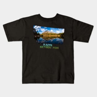 Montana State Outline (Glacier National Park) Kids T-Shirt